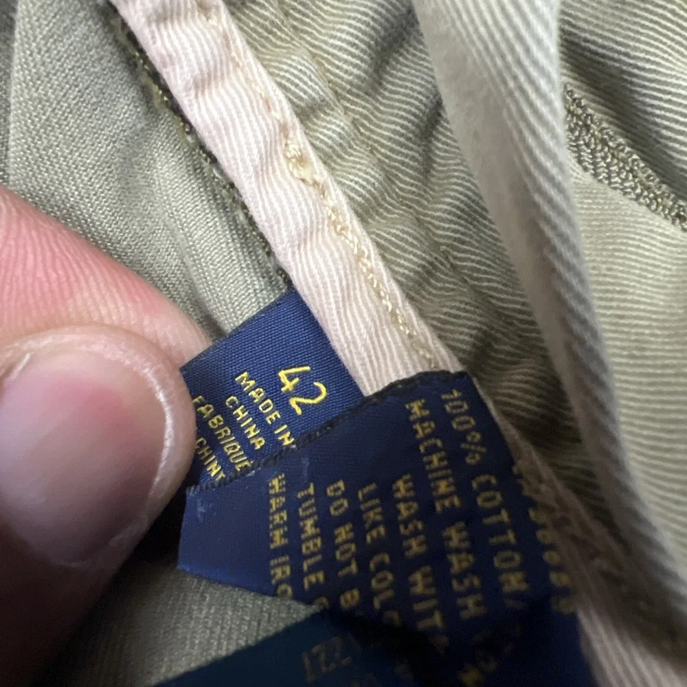 Polo Ralph Lauren Mountain Green Classic Chino Cargo Shorts Men's Size 42